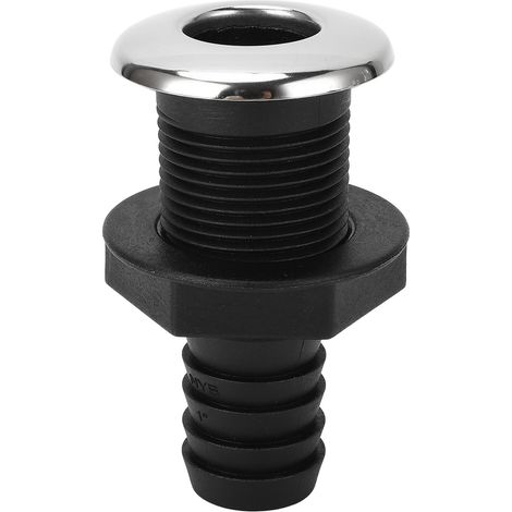 Ortviai Raccord de coque droit en nylon 25 mm – étanche, résistant aux chocs, pour bateaux, yachts et embarcations marines (1/5)