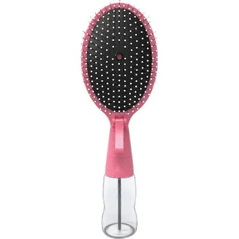 Brosse à cheveux avec brumisateur intégré, démêlante et vaporisatrice d'eau, outil de coiffage portable pour cheveux secs et humides, rose (1/5)