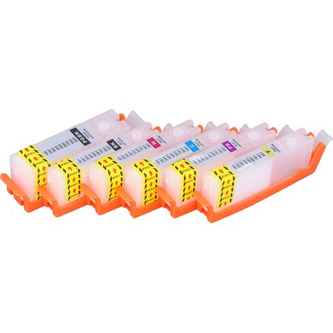 6-Farben-Tintenpatronen-Ersatz-Nachfüllpackung für PIXMA TS705 TR7550 Druckerzubehör (1/5)
