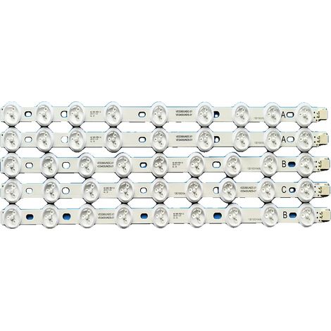 LED-Hintergrundbeleuchtungsstreifen, 3V Eingangsspannung, Abmessungen 354mm x 12mm x 1mm, 9 LEDs pro Stück, Kompatibel mit mehreren TV-Modellen, (1/5)