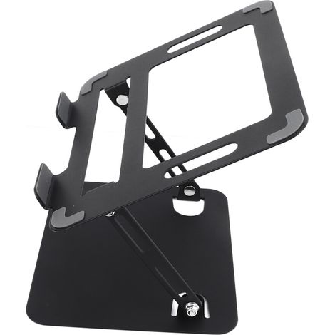 Ergonomischer Laptopständer, höhenverstellbar, aus Kohlenstoffstahl, faltbar, mit belüfteter Doppelstangenkonstruktion und Antirutschschutz, Wi-Fi-kompatibel.
