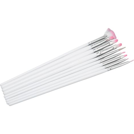 9 Pinceaux Artistiques à Manche Long pour Détails, Peinture sur Corps et Figurines - Lot Polyvalent en Bois Clair (1/5)