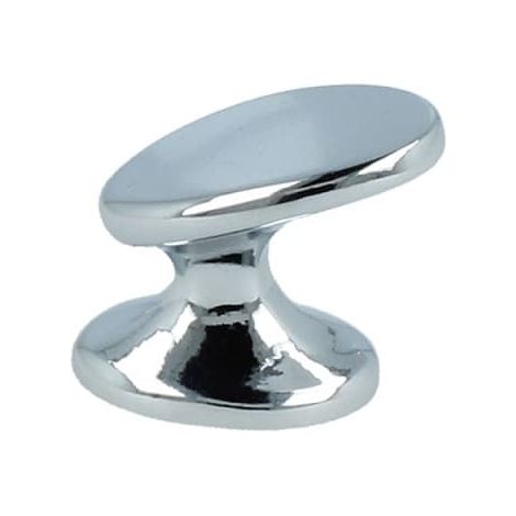Möbelknopf massiv Metall Chrom glänzend Schubladenknopf Kommodenknopf (1/4)