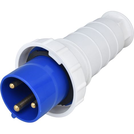 Connecteur industriel étanche IP67 prise 3 broches 2P+E 220-250V 63A pour câble 6-16mm² polypropylène cuivre caoutchouc (1/5)