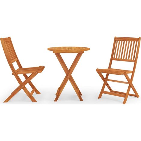 Outdoor Dining Set Wooden Solid eucalyptus wood Compact vidaXL (1/5)