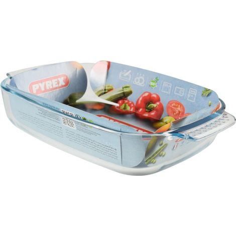 PYREX TEGAME RETTANGOLARE CON DIMENSIONI ESTERNE 35X23X6H CM PER 4 PERSONE