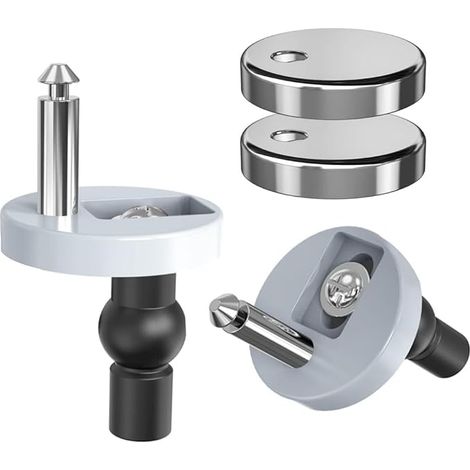 charnières universelles pour siège de toilette, fixations à dégagement rapide pour siège de toilette, charnières universelles pour trous aveugles de toilettes (1/5)