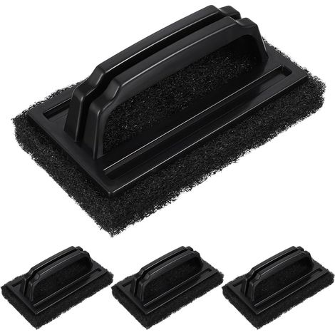 Brosses à Barbecue et Éponges à Récurer Lot de 4, Poignée Ergonomique, Nettoyage Grilles et Ustensiles Cuisine, Élimination Graisses et Résidus