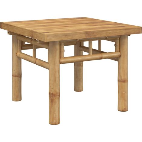 Mesa de centro de diseño exótico 45 x 45 x 35 cm de bambú con acabado natural DEC037062
