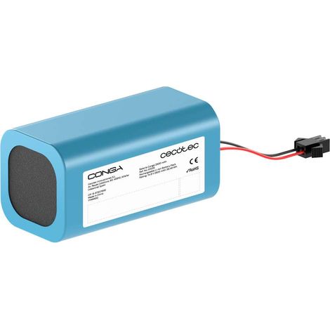 Cecotec Batterie Remplacement Officiel, Accessoire pour Conga Robot Aspirateur 2600 mAh. Compatible avec 990/999 Vital / 999 Titanium/Flash Connected / 1790/2290 / Perfect&Clean/Eternal