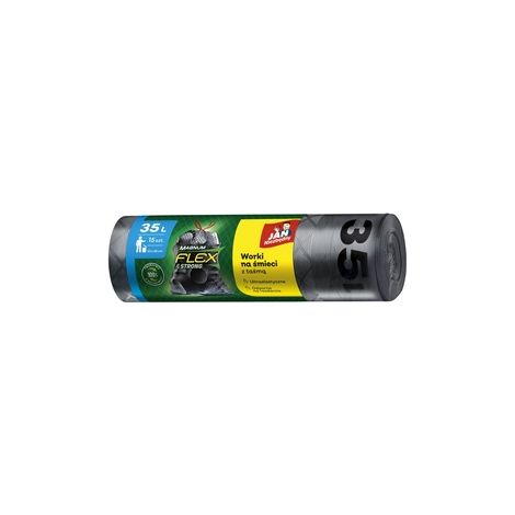 Sacchi per la spazzatura Magnum Flex&Strong con nastro adesivo 35 L - 15 pezzi. JAN essential