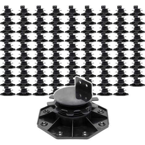 XPOtool Juego de 90 bases regulables para terraza carga máxima 2700kg ajustable en altura 33-64mm (1/5)