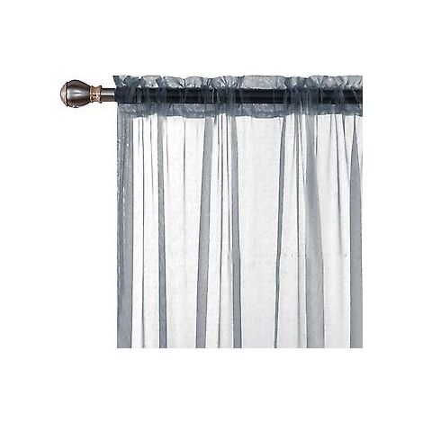 Rideau de fond en tulle, semi-occultant, élégant, pour mariage (140120 Gris)