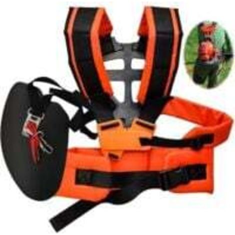 Brushcutter Accessory, Comfortable Adjustable Effort Harness, Practical Comfort Shoulder Harness for Brushcutter Lawnmower Universal Garden Machine Accessory - orange (1/5)