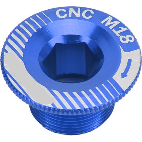 Vis de fixation de manivelle de vélo M18 en alliage d'aluminium, boulon de bras de pédalier bleu pour crankset (1/5)