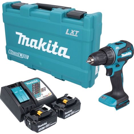 Trapano avvitatore a batteria Makita DDF 490 RFK 18 V 65 Nm brushless + 2 batterie da 3,0 Ah + caricabatterie + valigetta (1/5)