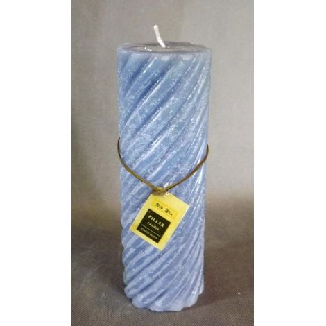 Duftkerze (Marineblau), spiralförmig gedreht, 22 x 8 cm