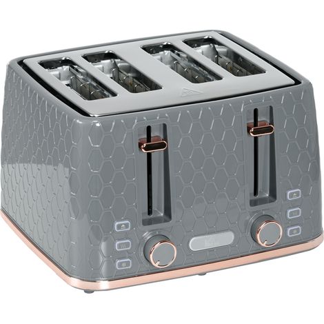 Four-Slice Honeycomb Toaster - Grey (1/5)