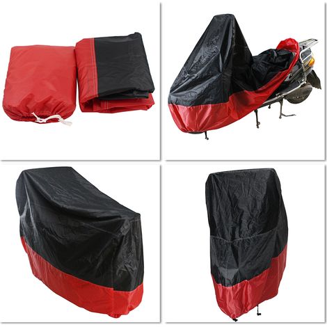 Funda para motocicleta, transpirable, impermeable, poliéster 190T, protección UV, talla L, para exteriores (1/5)