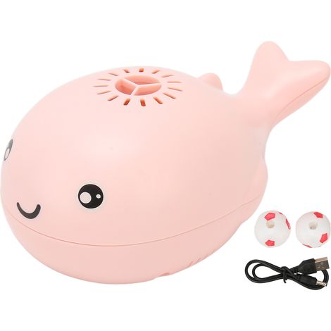Balle flottante baleine sans pales USB rechargeable, jouet électrique gonflable sécurisé et durable pour bébé, rose (1/5)
