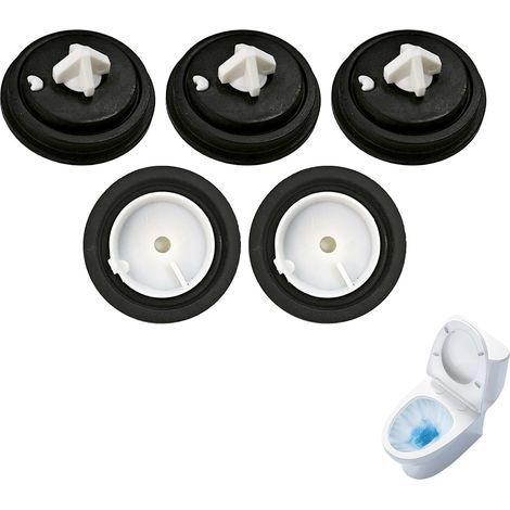 5 x Valve Diaphragm Washers, Toilet Flush Seal Washers - Replacement Membranes for Flushing - Rubber and Plastic Waterproof Seals (1/5)