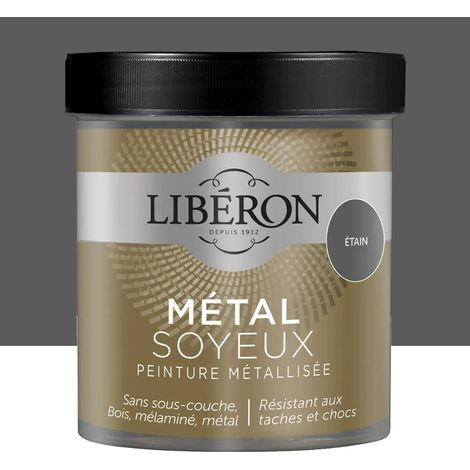 Peinture métallisée Libéron Métal Soyeux Etain 0,5 L (1/3)