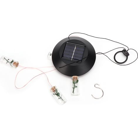Lampe LED à énergie solaire, cloche à vent colorée, bouteille de souhait, carillons éoliens, décoration pour jardin (1/5)