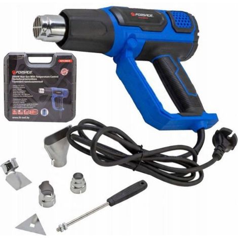 Décapeur Thermique - 2000 W - Régulation Température 60-600 °C - Débit Air 50-500 L/min - 230 V - 50/60 Hz - 5 Buses Incluses (1/2)