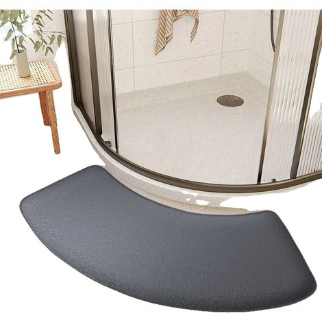 Tappetino da doccia antiscivolo, ad alto assorbimento, 40 cm x 100 cm, grigio (1/2)