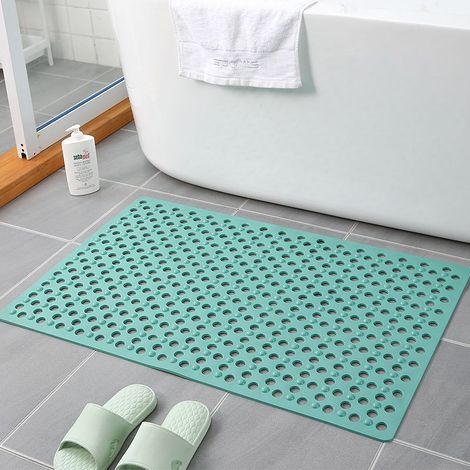 Antidérapant Baignoire Douche, 100x40cm Fond de Baignoire Douche Résistant à la Moisissure, Très Long, Antibactérien, BPA, sans Phtalate de Latex, Lavable en Machine, Idéal pour Adulte/Enfants/Bébé