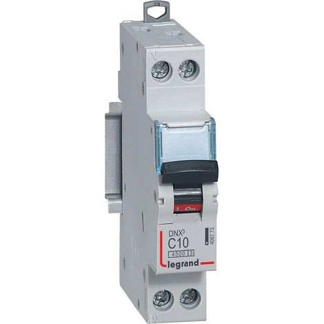 Legrand – Disjoncteur unipolaire 4500A C6 – Courbe de déclenchement B – 1 module – Pour installations électriques professionnelles