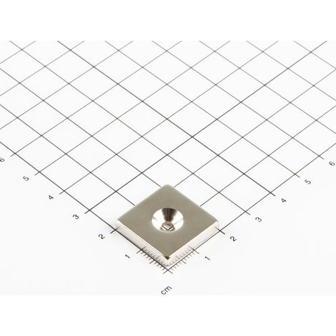 Magna-C Neodym-Blockmagnet 20x20x4mm mit konischer Senkung