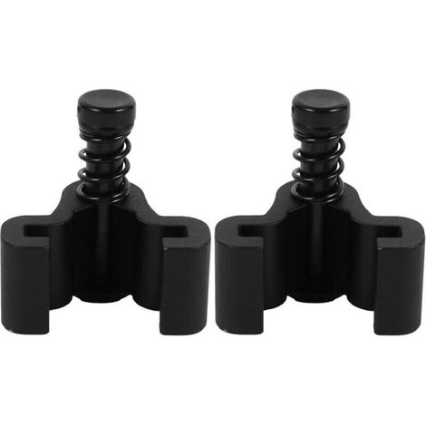 Adjustable Barn Door Stops – Set of 2 in Black Anodized Aluminum, Adjustable Height, Wall Mounted