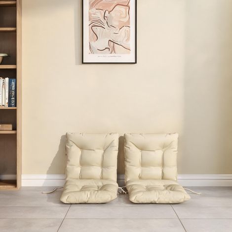 Coussins extérieur déhoussables 120 x 50 cm lot de 2 beige (1/5)