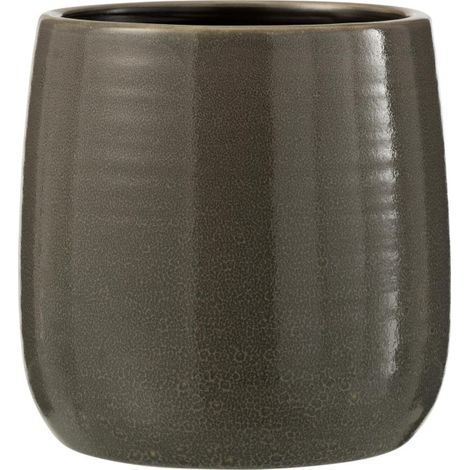 Cache-Pot en Céramique "Uni" 16cm Gris (1/2)