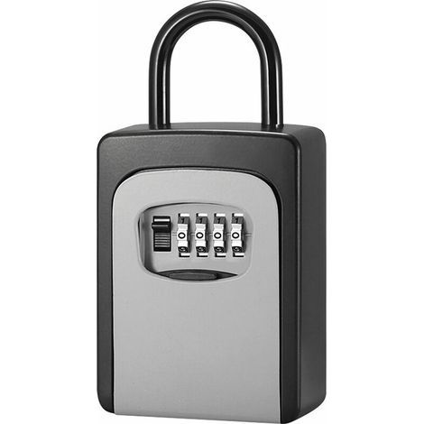 Green Mobility-Key Safe Box Avec Dust Cover Pas Besoin D'Installer 4 Chiffres Combinaison Mot De Passe Cle De Stockage Boite Cle Padlock Case Code Reprogrammable Exterieur PorteCles (1/4)