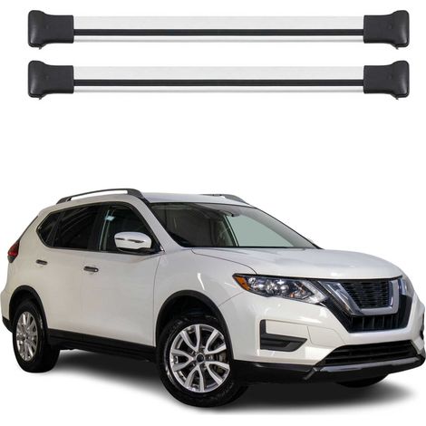 OMAC Aluminium Dachträger Querträger für Nissan Rogue Sport 2017-2019 – Max. 75 kg – 2 Stangen Silber (1/5)