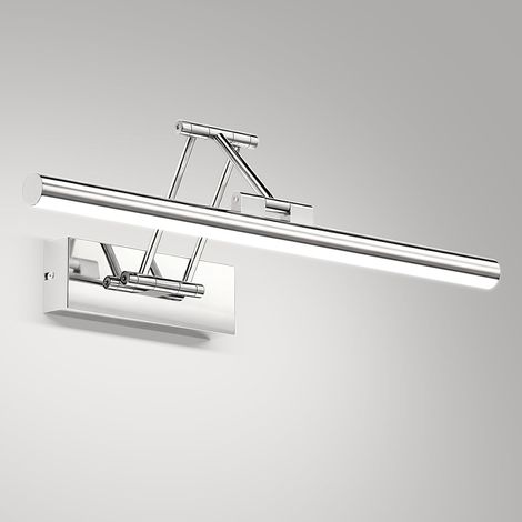 LED Mirror Bathroom Lamp 40 cm, 12 W 970 LM Bathroom Lights, Rotating Mirror Lamp Bathroom IP44, Aluminium Wall Light, Bathroom Mirror 5500 K, Cold White, Chrome (1/5)