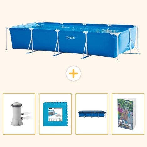 Intex Piscine Tubulaire Rectangulaire - 450x220x84 cm - 5-pièces  SCB124 (1/5)