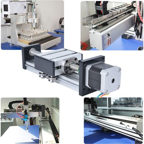 Rail de guidage linéaire à vis à billes à arbre unique et course de 200 mm pour table coulissante CNC avec moteur 42 (1605) (1/5)