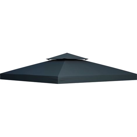 Telo di ricambio per gazebo 3x3 m in poliestere grigio antracite per struttura metallica (1/5)