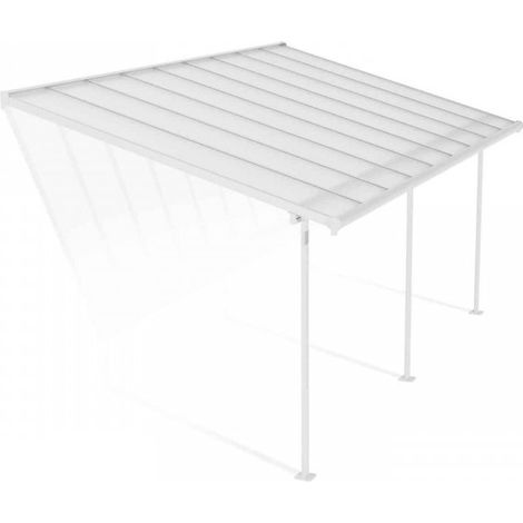 Patio Cover Sierra 3X5.46 Clear - Polycarbonate - L555 x W299 x H305 - White