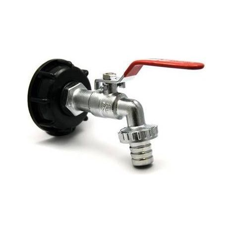 Chrome-plated brass 90-degree elbow fitting, 1'' outlet.