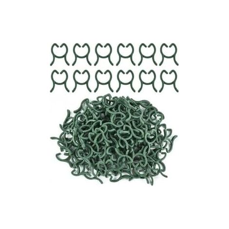 100 pinces à plantes, petites pinces pour plantes grimpantes, tomates, concombres, tuteurs, haricots, crochets à tomates, supports de plantes, anneaux à tomates, serre, pinces de fixation pour plantes (1/5)