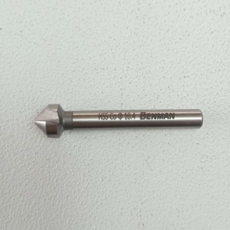Benman 10,4mm punta svasatore conico a 3 taglianti di hss + cobalto 5% per metallo rame zinco nichel legno e plastica