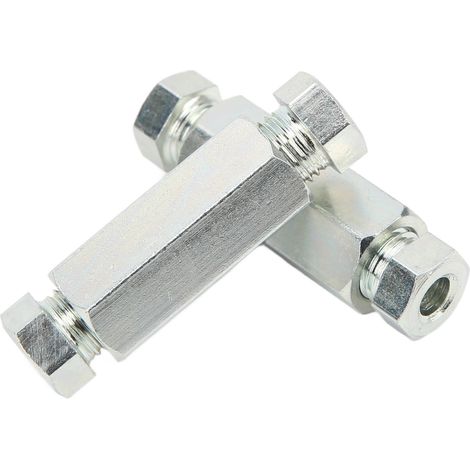 Jeu de 2 Raccords de Conduite de Frein 3/8in, Écrous Femelle + Mâle en Ligne, Remplacement pour Voitures Britanniques et Américaines d'Avant 1980 (1/5)