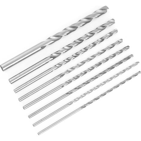 Foret hélicoïdal, outil 4-10mm pour tige droite en acier haute vitesse 8pcs foret acier de 5 long meche acier longue+meche bois longue meche bois longue foret acier hss serie longue diamet (1/5)