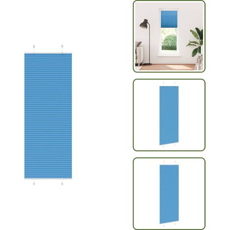 The Living Store Plissee Blau 80x200 cm Stoffbreite 79,4 cm Polyester - Fensterrollos (1/5)