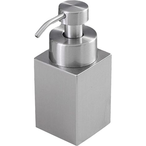 Distributeur De Savon en Acier Inoxydable Bouteille Rechargeable avec Pompe Distributeur de Savon Liquide 200ml en Acier Inoxydable Pour Shampoing Gel Douche Liquide Vaisselle Maison Sa (1/5)