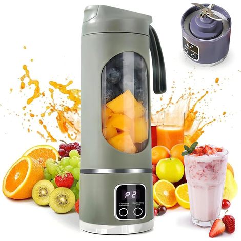 Blender-extracteur de jus numérique multi-modes - Écran LED intelligent, nouveau blender portable vert 2026